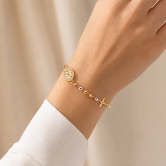 Pulsera Virgen Milagrosa - Acero Inoxidable