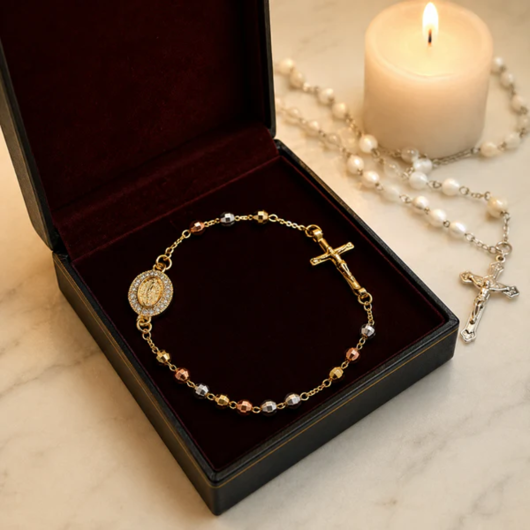 Pulsera Virgen Milagrosa - Acero Inoxidable